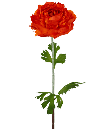 Fleur artificielle Ranunculus 51 cm orange foncé