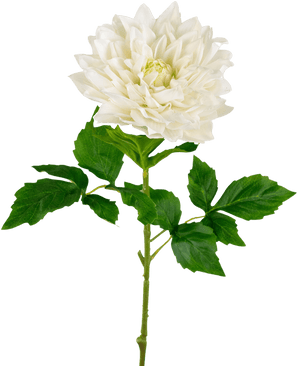 Georgine artificiel Real Touch blanc 70 cm