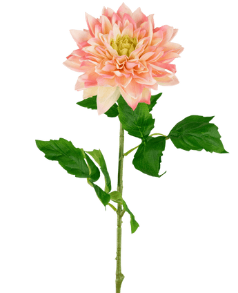 Georgine artificiel Real Touch jaune/rose 70 cm