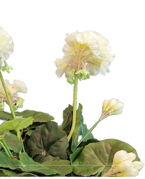 Géranium artificiel 40 cm blanc