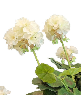 Géranium artificiel 40 cm blanc