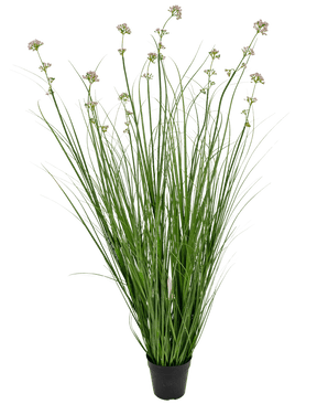 Herbe artificielle Fleur de poireau Oignon Pot d'herbe 120cm ignifugé