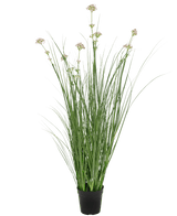 Herbe artificielle Fleur de poireau Oignon Pot de 90 cm ignifugé