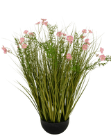 Herbe artificielle rose Gesang Flower onion grass pot 90cm ignifugée