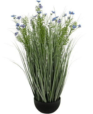 Herbe artificielle violette Gesang Flower onion grass pot 90 cm ignifugée