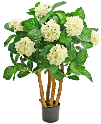 Hortensia artificiel blanc 85 cm