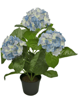 Hortensia synthétique bleu 35 cm
