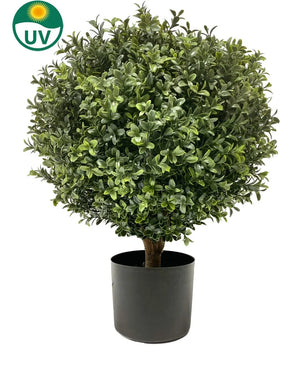 Plante Boule de buis artificiel sur tige d40 cm