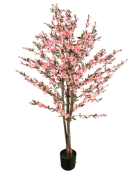 Plante artificielle de fleurs de cerisier 180 cm rose