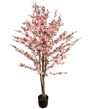 Plante artificielle de fleurs de cerisier 180 cm rose