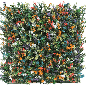 Mur végétal artificiel Buis multicolore 50x50 cm UV