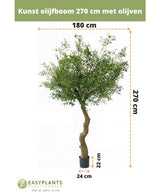 Olivier artificiel 270 cm avec olives