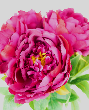 Bouquet artificiel Pivoine Aubergine 39 cm