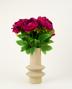 Bouquet artificiel Pivoine Aubergine 39 cm