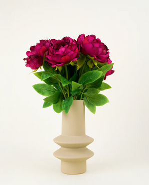 Bouquet artificiel Pivoine Aubergine 39 cm