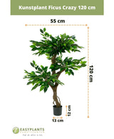Plante artificielle Ficus Crazy 120 cm