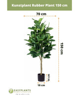 Plante artificielle en caoutchouc 150 cm