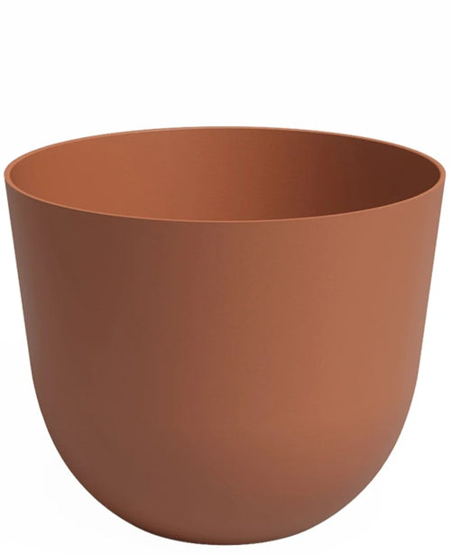 Un pot de jardinière Havanna Ø40 cm x H33 cm en marron, représenté sur un fond blanc.