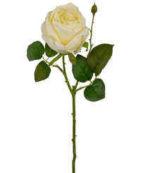 Rose artificielle Deluxe 45 cm blanc