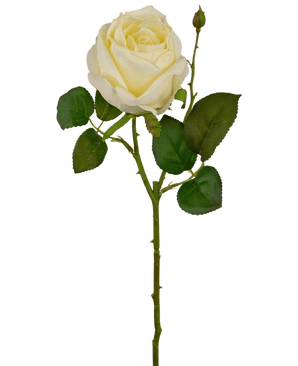 Rose artificielle Deluxe 45 cm blanc