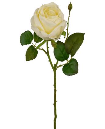 Rose artificielle Deluxe 45 cm blanc