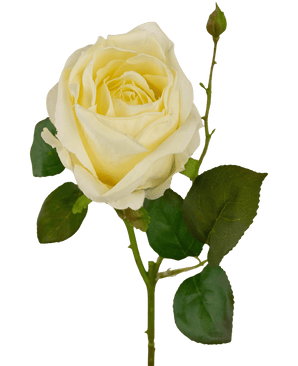 Rose artificielle Deluxe 45 cm blanc