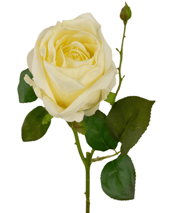 Rose artificielle Deluxe 45 cm blanc
