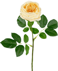 Rose de jardin artificielle "Anniken" Real Touch jaune 72cm