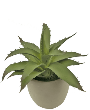 Succulente artificielle de 20 cm dans un pot ornemental