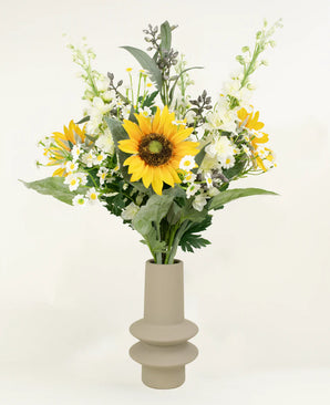 Bouquet de fleurs artificielles en soie Sunshine Surprise