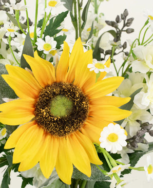 Bouquet de fleurs artificielles en soie Sunshine Surprise