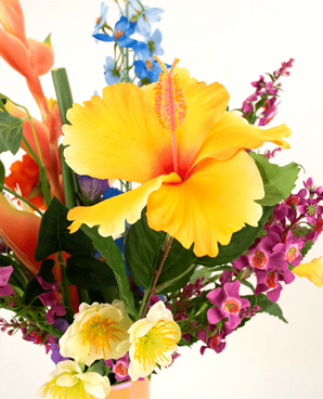 Zijden kunstbloemen boeket Tropicana