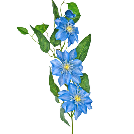 Fleur artificielle Clématite grande 81 cm bleu