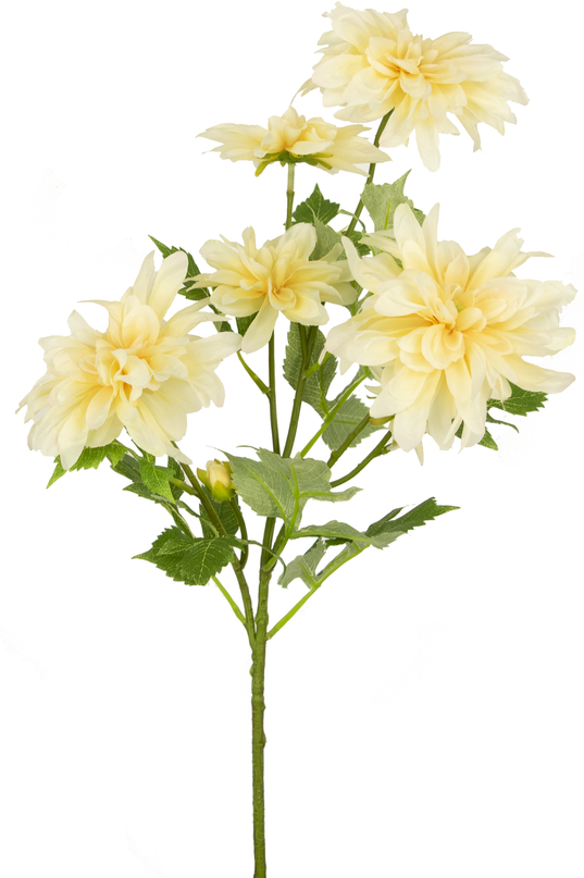 Fleur artificielle Dahlia 60 cm crème