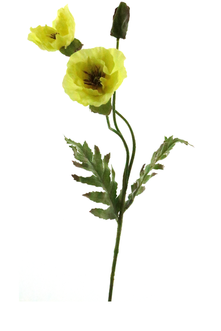 Fleur artificielle Coquelicot 70 cm jaune