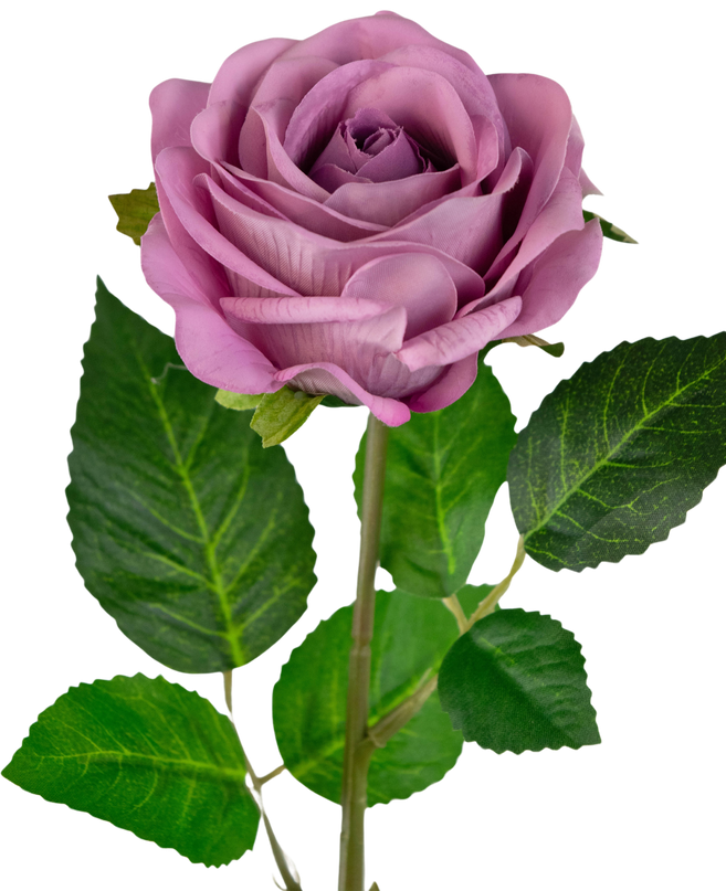 Rose artificielle "Emine" Real Touch Rose foncé 43cm