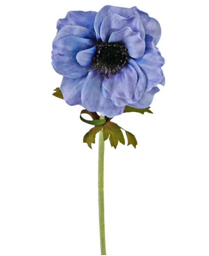 Fleur artificielle Anémone bleu 35 cm
