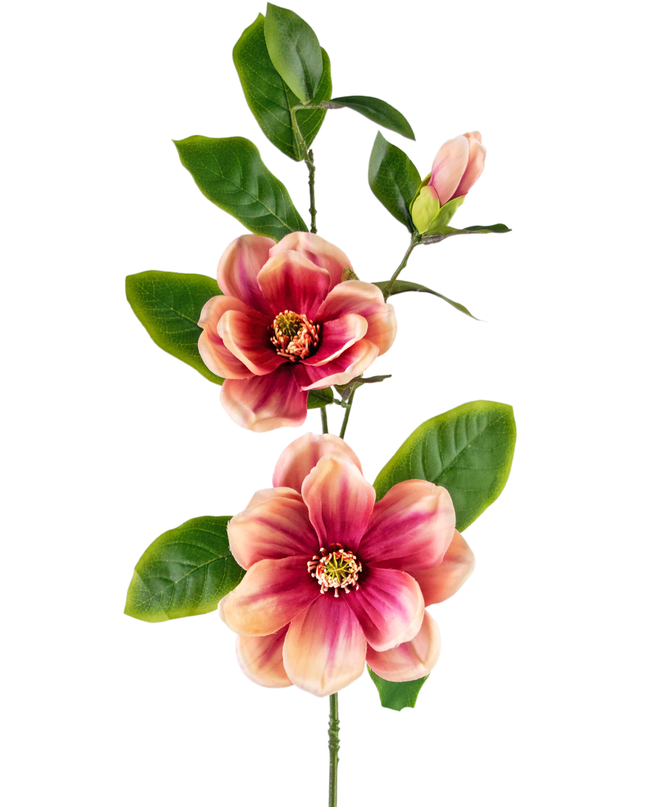 Fleur artificielle Magnolia 84 cm rose/blanc