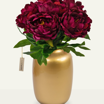 Bouquet artificiel Pivoine Aubergine 39 cm