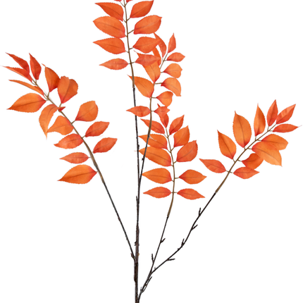 Branche artificielle Fougère ramifiée orange 78 cm