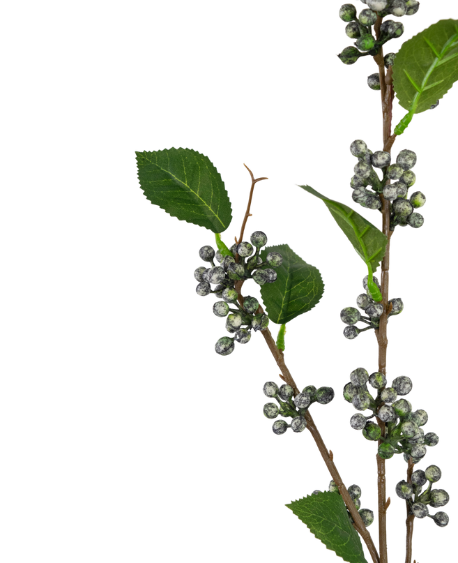 Branche artificielle Berries bleu acier 64 cm