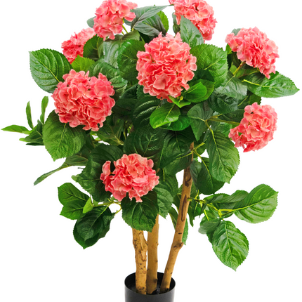 Hortensia artificiel 85 cm rose