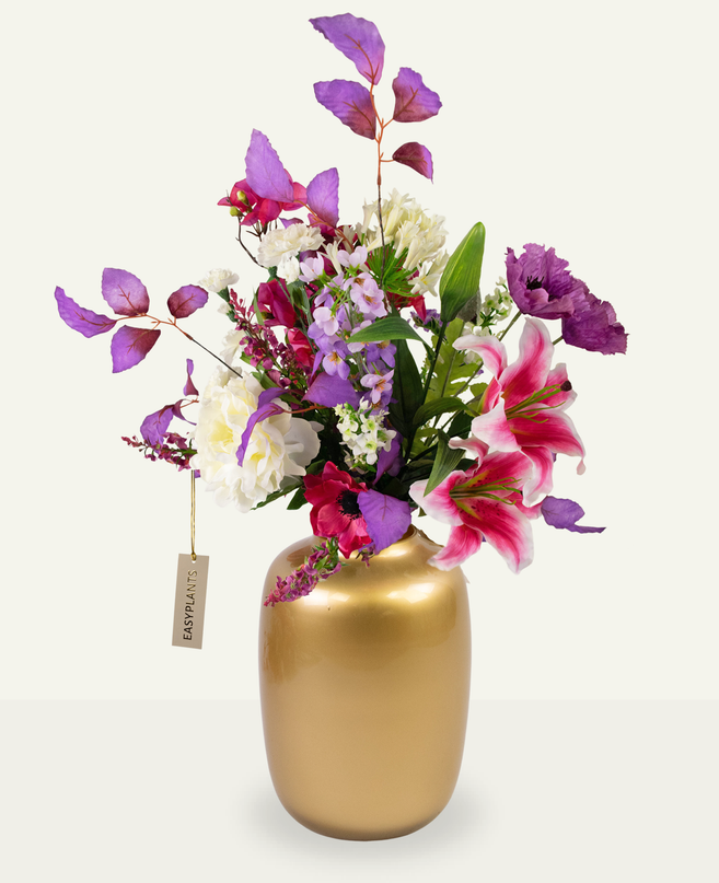 Bouquet artificiel violet Flora 80 cm