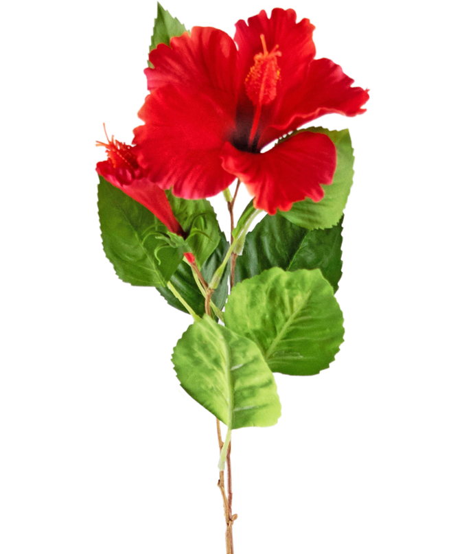 Fleur artificielle Hibiscus 73 cm rouge