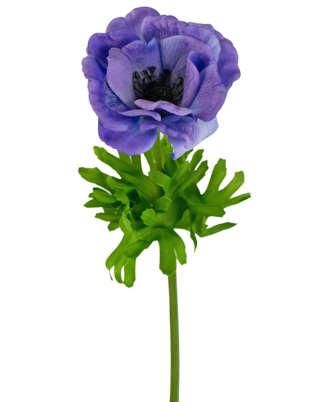 Anémone artificielle Real Touch bleu violet 52 cm