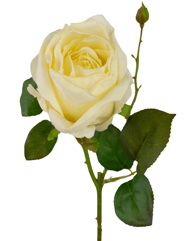 Rose artificielle Deluxe 45 cm blanc