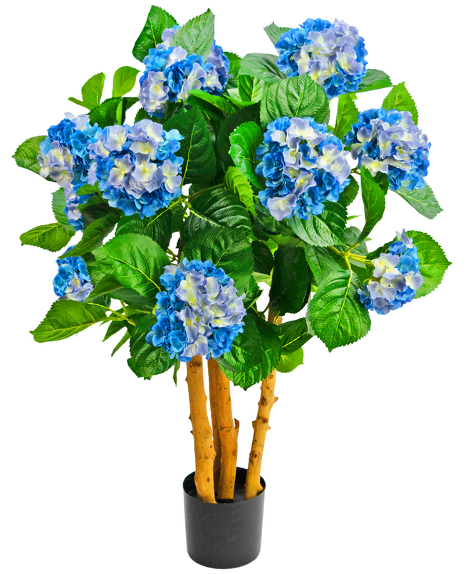 Hortensia artificiel 85 cm bleu