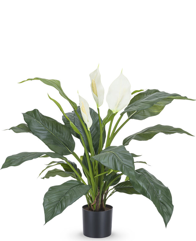 Plante artificielle Spathiphyllum blanc 85 cm