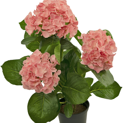 Hortensia artificiel rose 35 cm