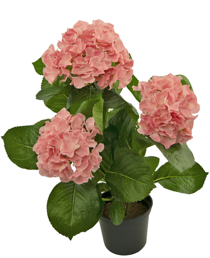Hortensia artificiel rose 35 cm